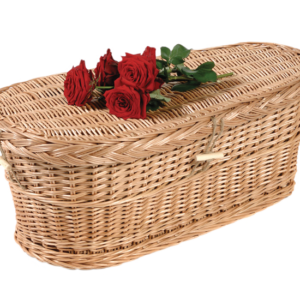 24″ – 48″ Infant Woven Willow Caskets – Includes Personalized Bamboo Plaque – Ground Shipping Included